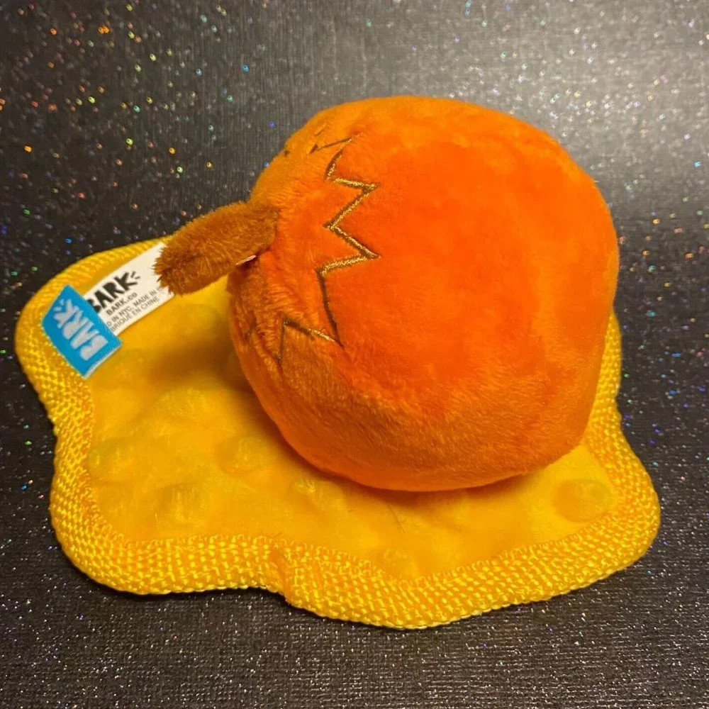 BARK BOX Small Pumpkin Dog Toy SMASHING PUPKIN Halloween‎ Crinkle Squeaker 🎃